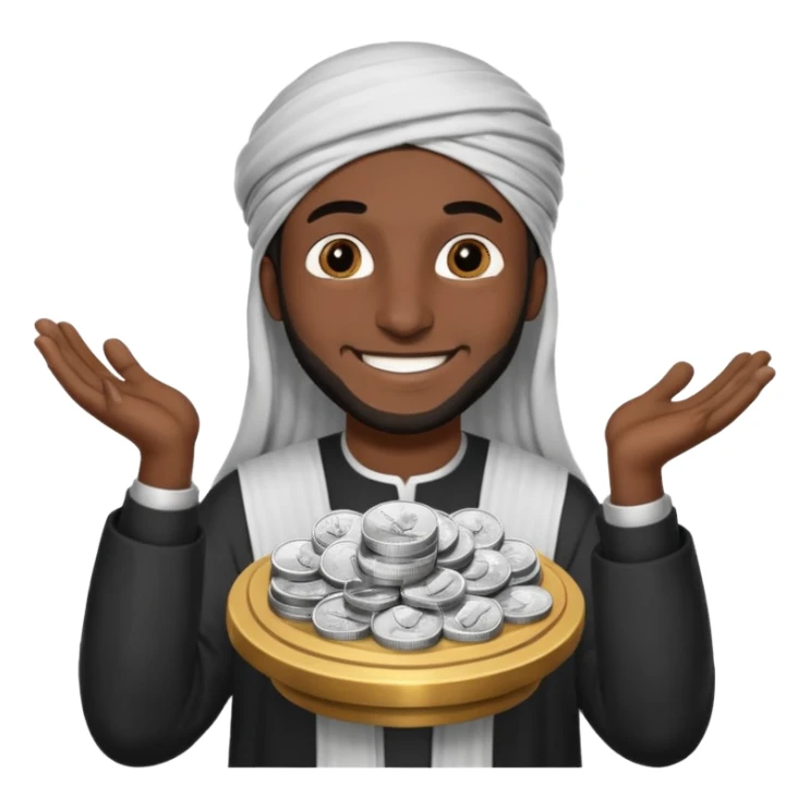 Un árabe  negro con mucha plata  sticker