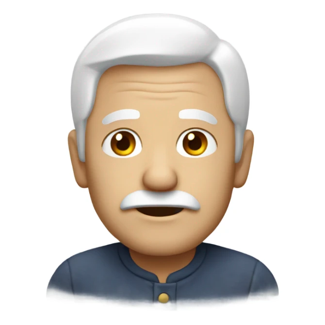 old man with white hair sticker