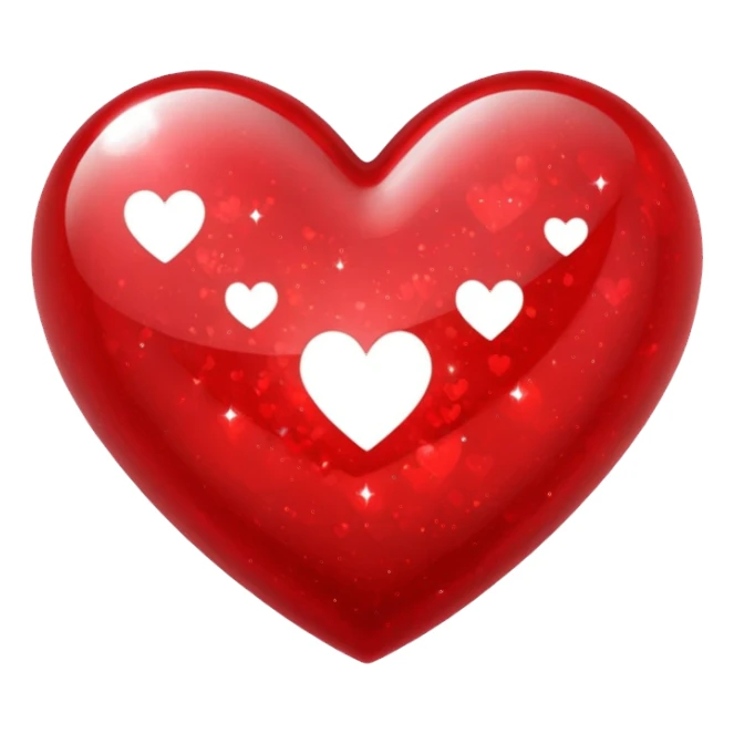 Sparkly heart sticker