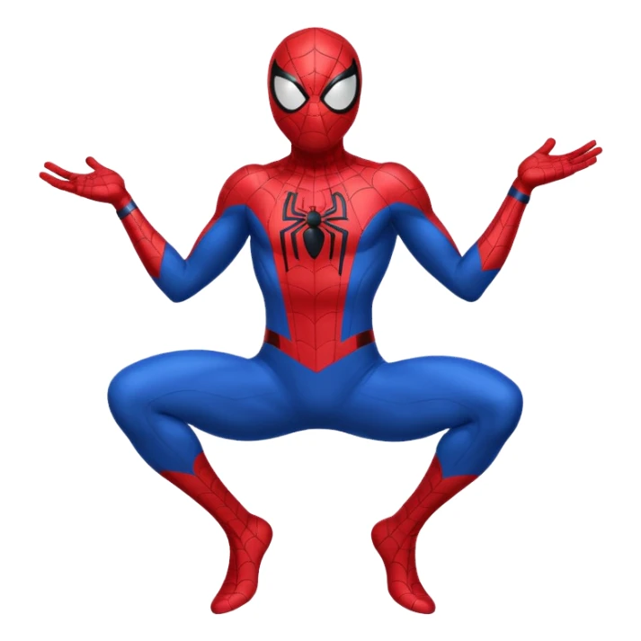Spiderman full body doodle shock sticker