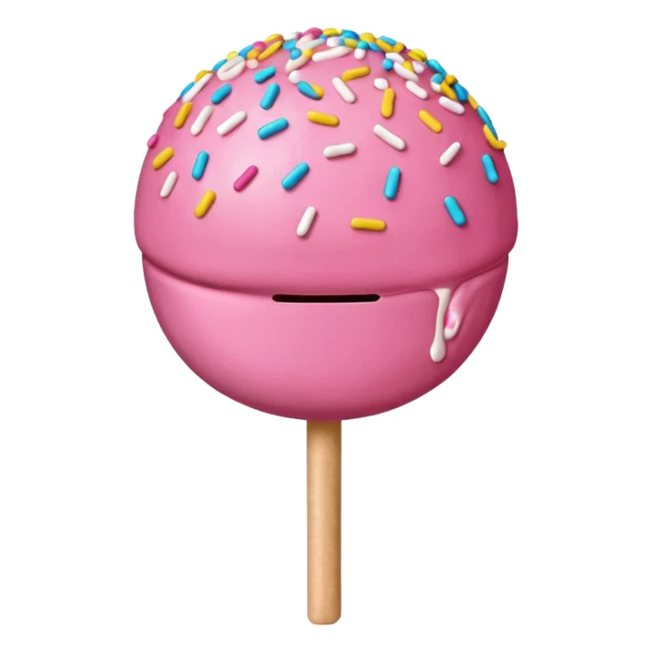 pink cake pop sticker