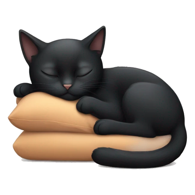 black cat sleeping sticker