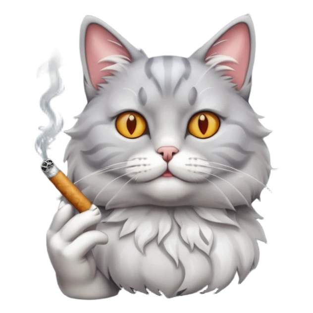 Cat smoking sticker