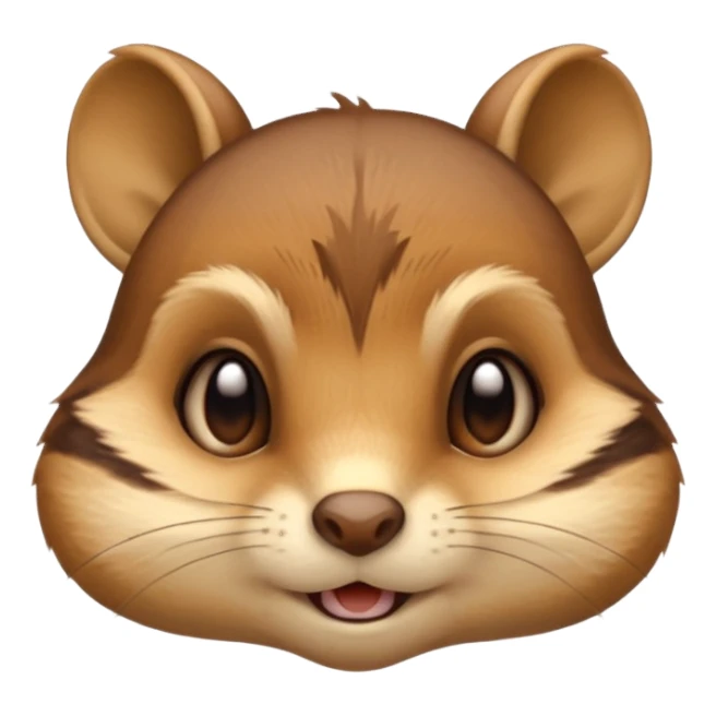 Chipmunk emoji face only sticker