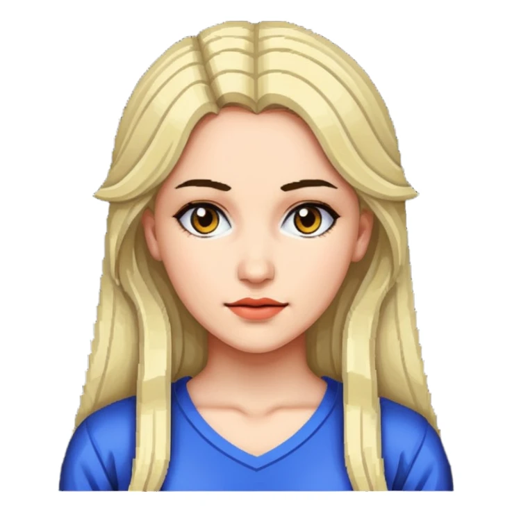 Woman Head pixel art in 8bits sticker