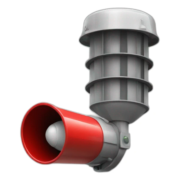 emergency siren color red sticker
