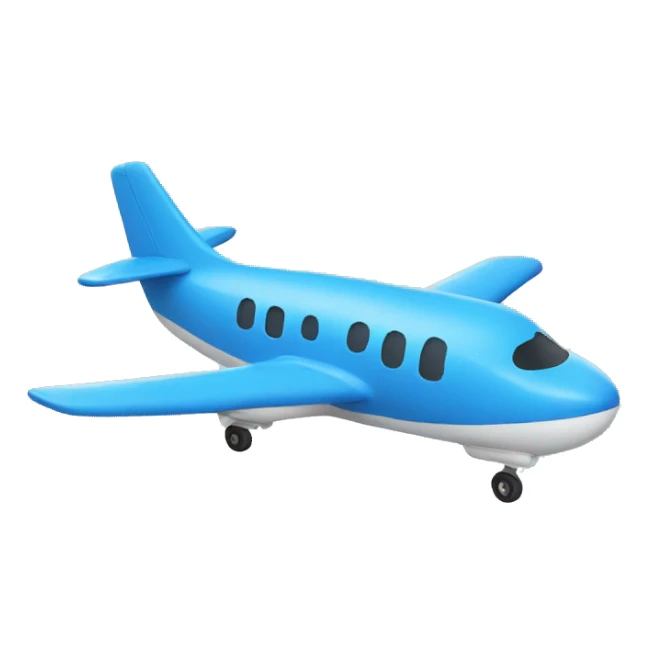 Little blue plane with a smiley face sticker