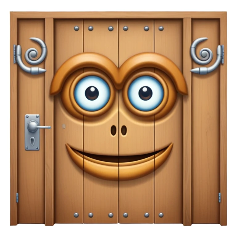 UNA PUERTA CON BRAZOS Y OJOS sticker