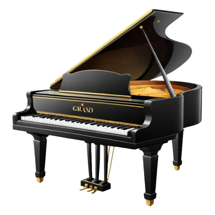 piano with white color  sticker