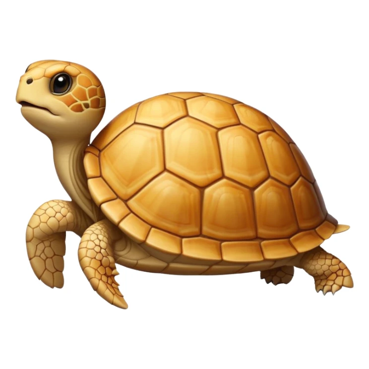 a cute beige domestic turtle  sticker
