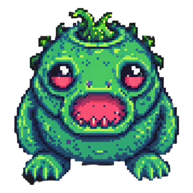 Slime monster sticker