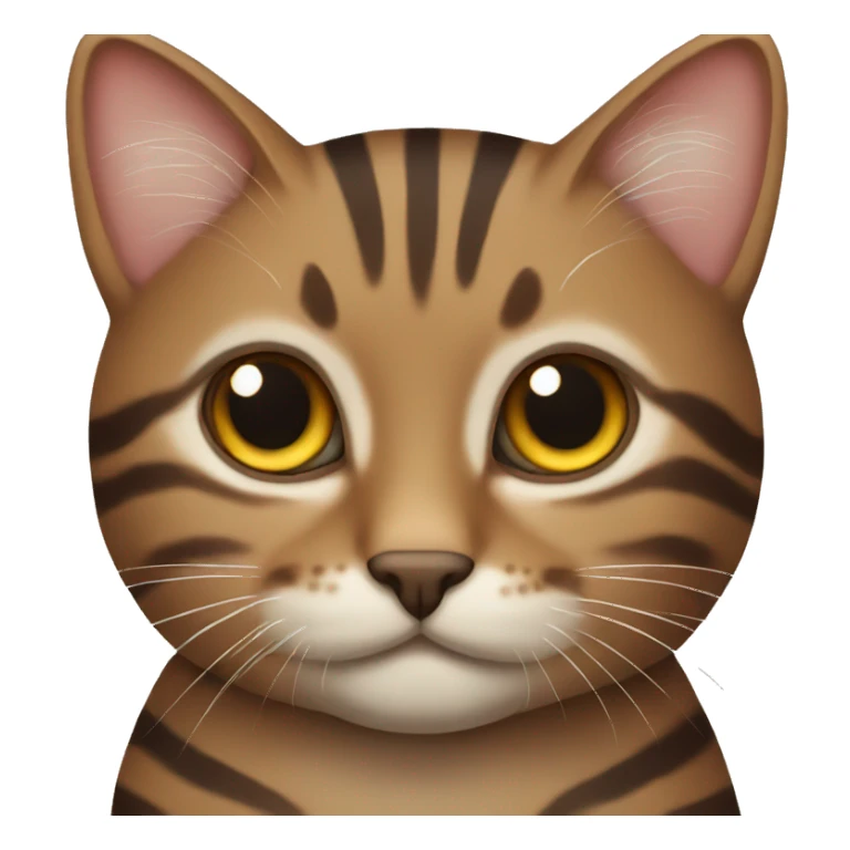 Brown striped cat sticker