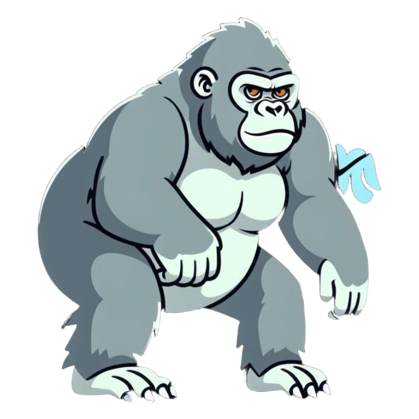 Gorilla itch butt sticker