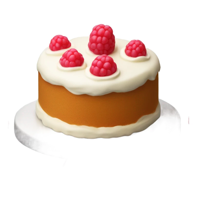 cake little raspberries creamy  sticker