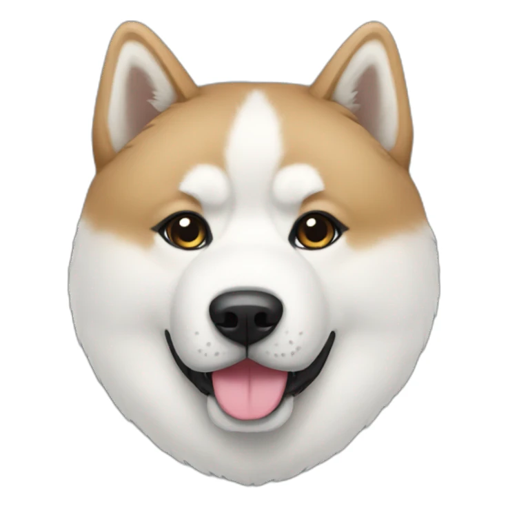 white akita sticker
