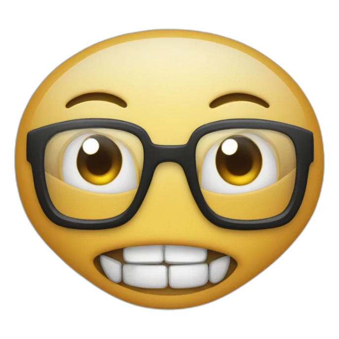 Wonky Glasses buck teeth sticker