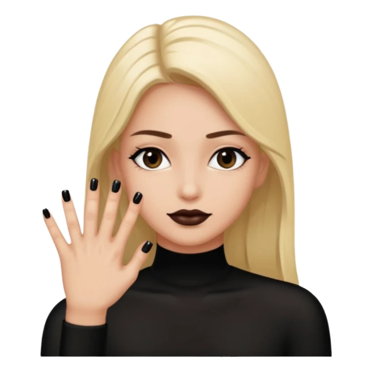  With ber Black nail sticker