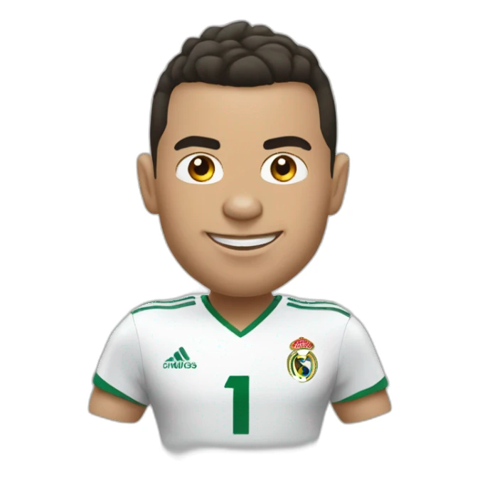 Ronaldo avec une tête de chèvre sticker