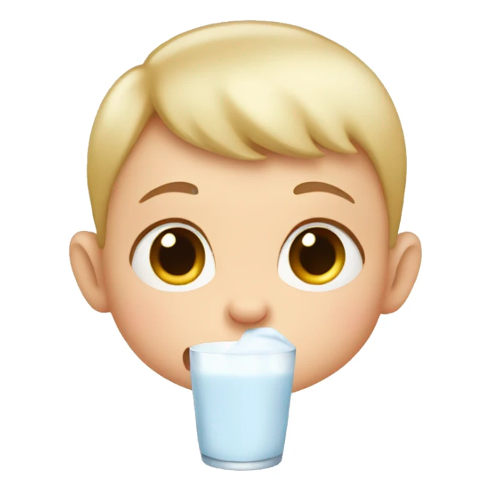 Baby drinking milk sticker