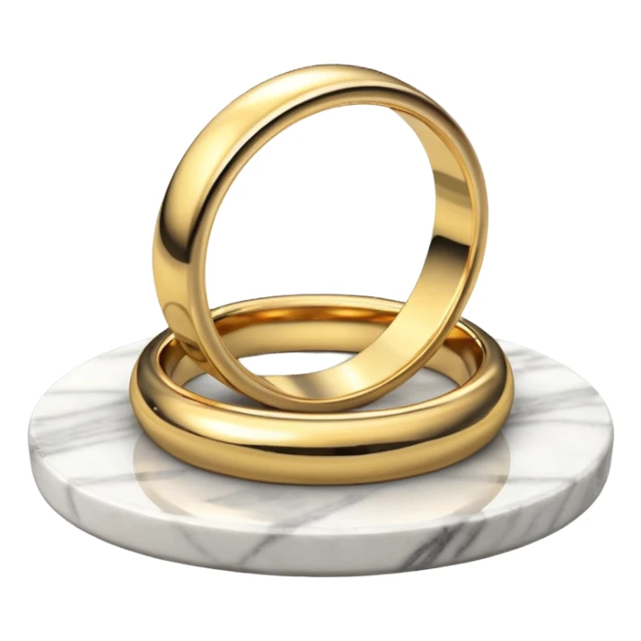 Rings on marble plate sticker