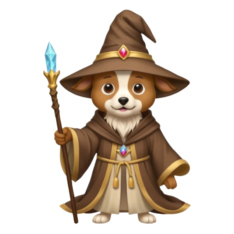Dog wizard sticker
