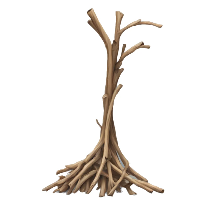 3 dry dead twigs bundled together sticker
