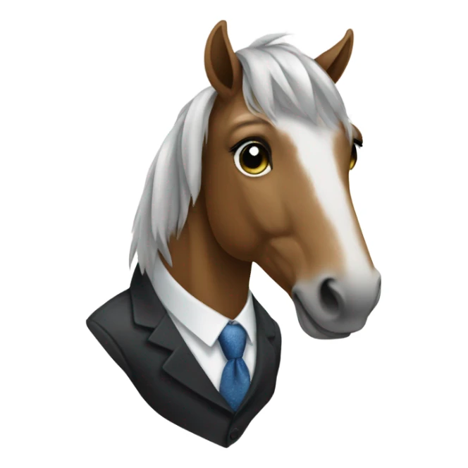 Horse wearing a tie sticker