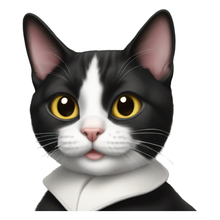 Tuxedo cat with binky sticker
