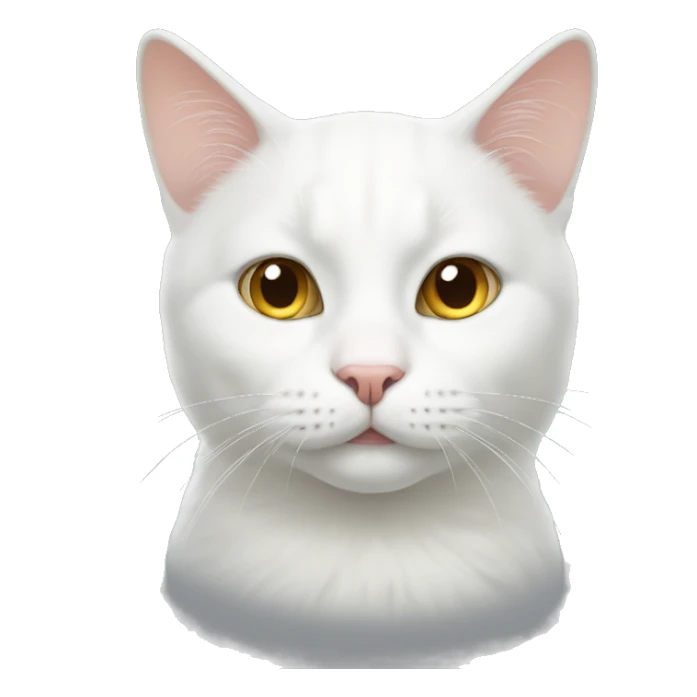 White cat sticker