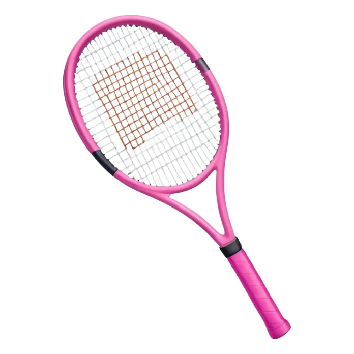Pink tennis racket sticker