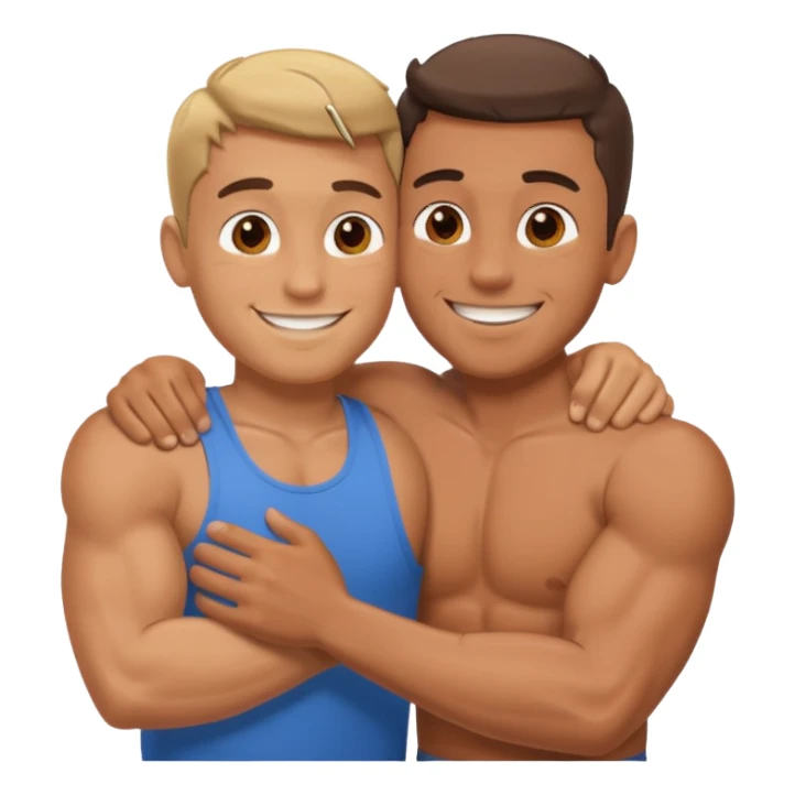 two guys naked and hugging  sticker