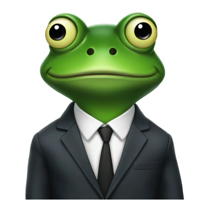 frog meme in a suit sticker