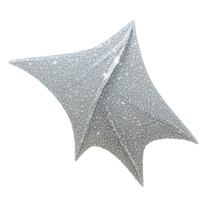 a mantarray logo shape made of diamond sticker
