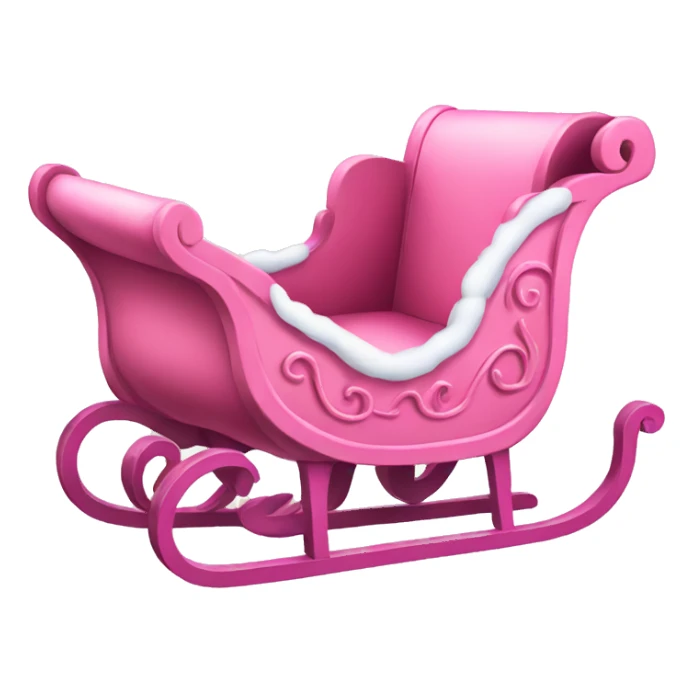 Pink Christmas sleigh  sticker