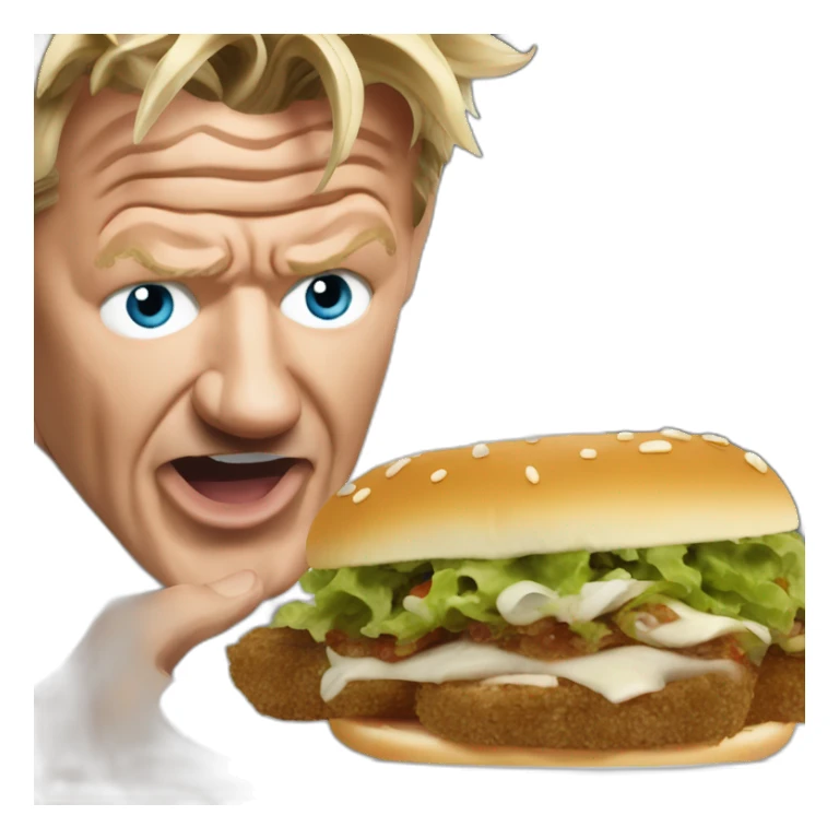 Gordon Ramsay eating big sosig sticker