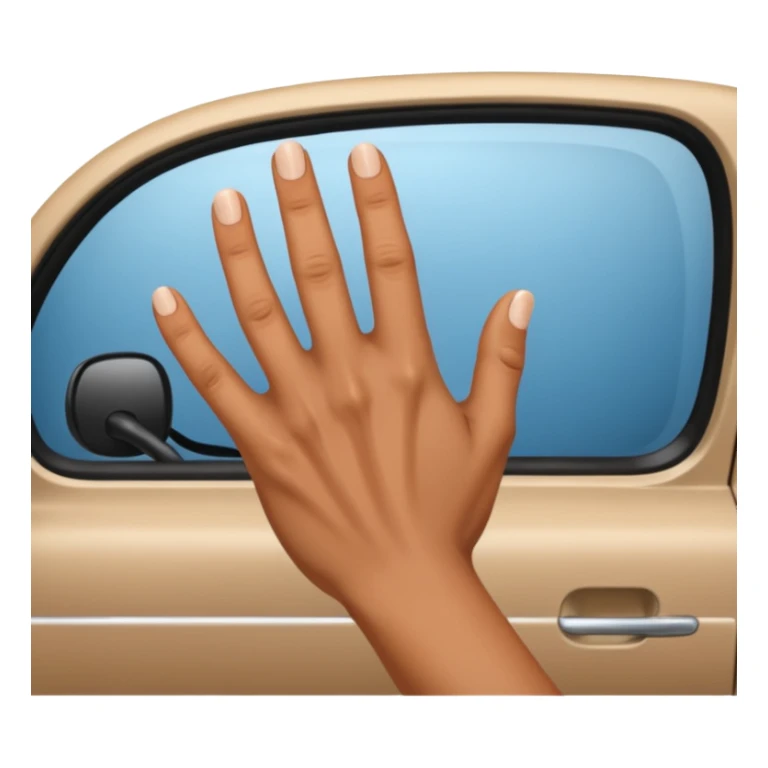 back of veiny fist rearview sticker