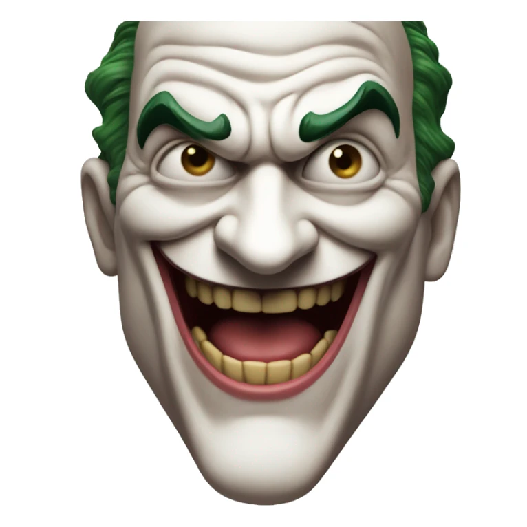 the joker grimacing at the camera maniacally while laughing sticker