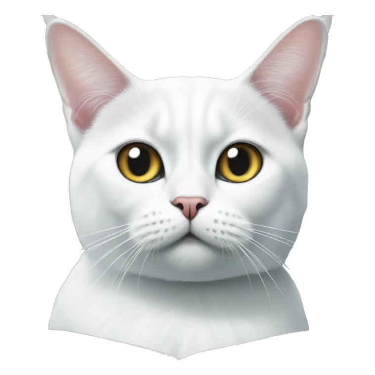 White British cat on a dollar bill sticker