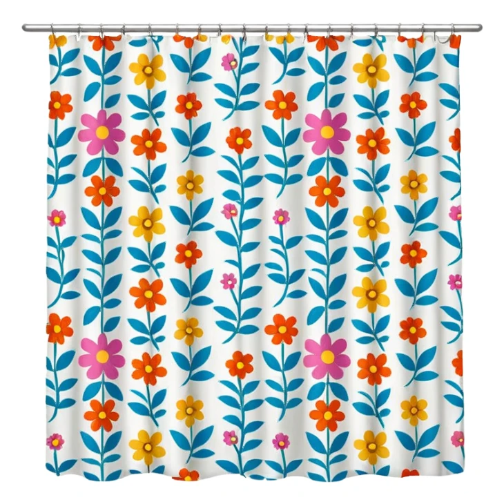 flower shower curtain sticker