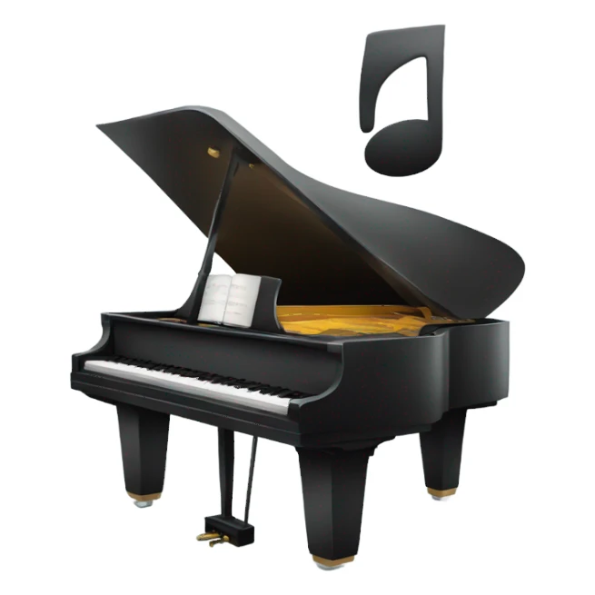 Piano with eyes sticker