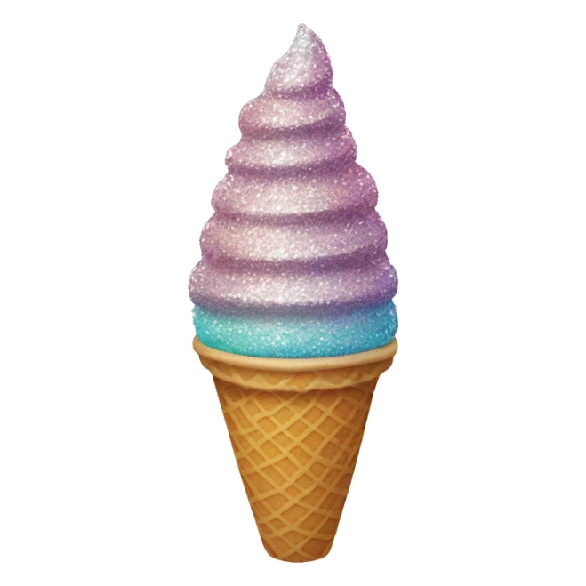 Glittery icecream cone sticker