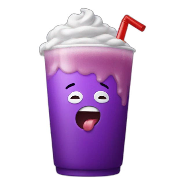 biggie smalls drinking grimace shake sticker