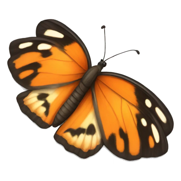 Orange butterfly  sticker