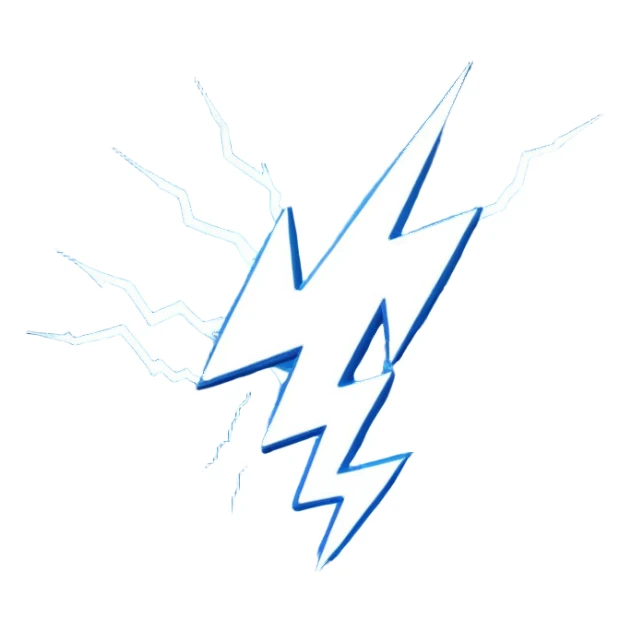 Lightning with field sticker