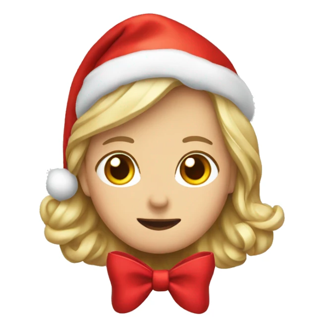 Red bow Christmas sticker