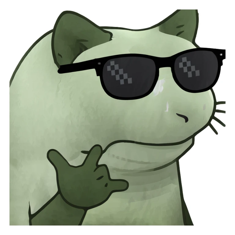 Cat with sunglasses sticker