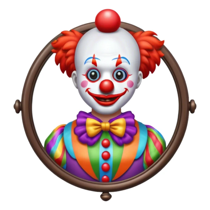 Clown with mirror sticker