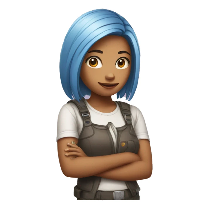 Girl playing game sticker