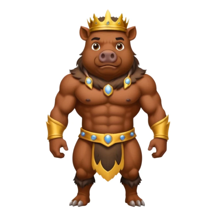 boar King, standing sticker