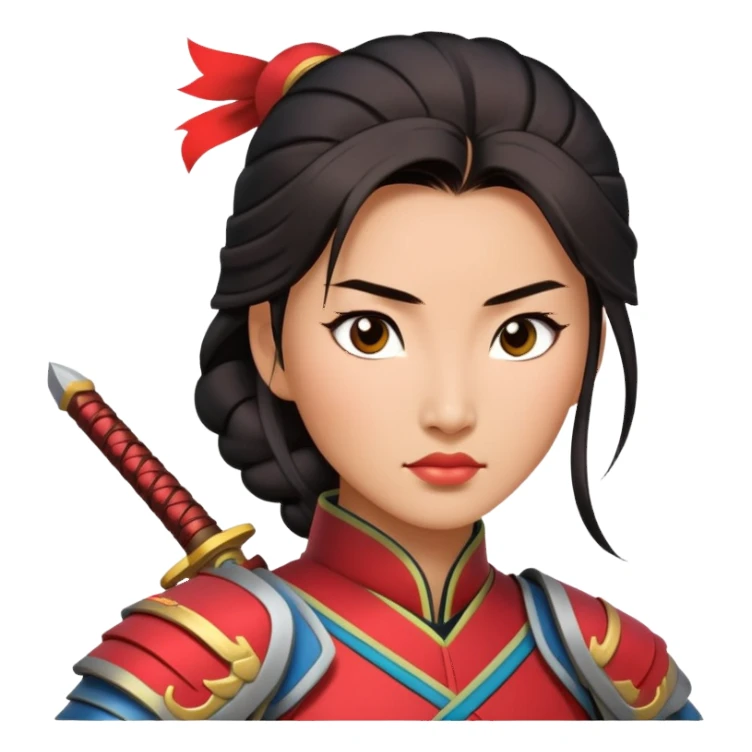 Mulan Chinese warrior woman sticker